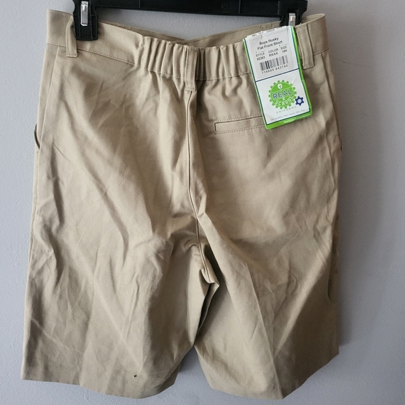 Real School Uniforms Boys Husky Size 14H Khaki Shorts - Picture 2 of 4